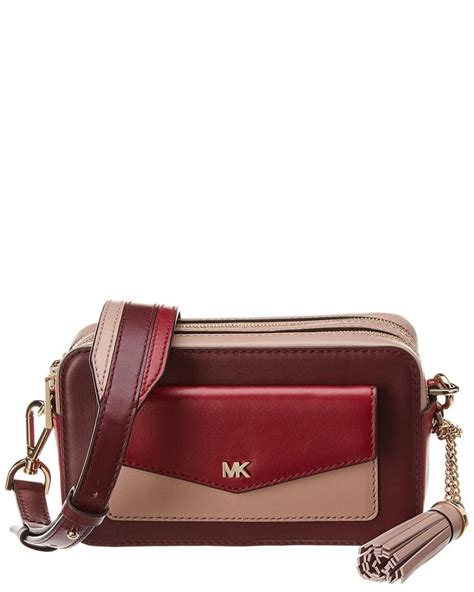 michael michael kors small tri-color leather camera bag style 32f8gf5m5t|MICHAEL Michael Kors Tricolor Leather Camera Bag .